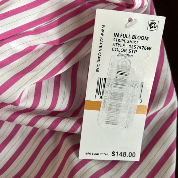 Karen Kane Plus Size Stripe Shirt - Picture 10 of 10